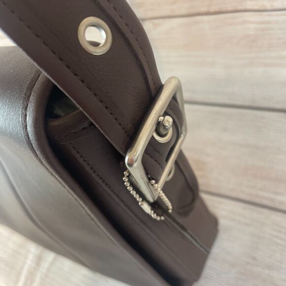 Coach Legacy Leather Mail Messenger Bag 9065 Dark Brown Leather - Picture 4 of 12